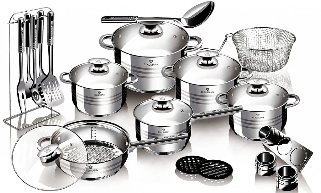 Atma Set de 27 ustensiles de cuisine en acier inoxydable Jumbo Gourmet Line BL-3134