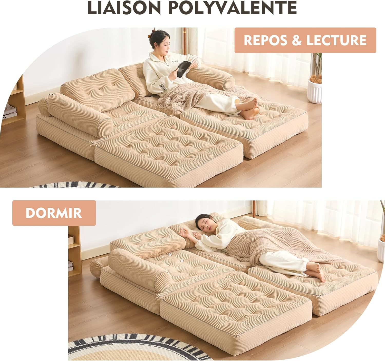 SimplyPouf Velour 1 place