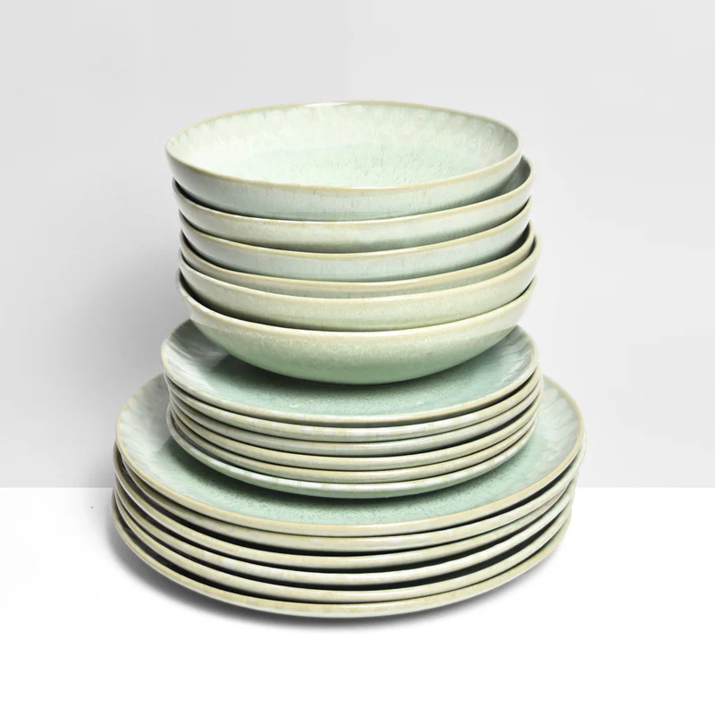 Service pour 6 | Vert audacieux | Céramique